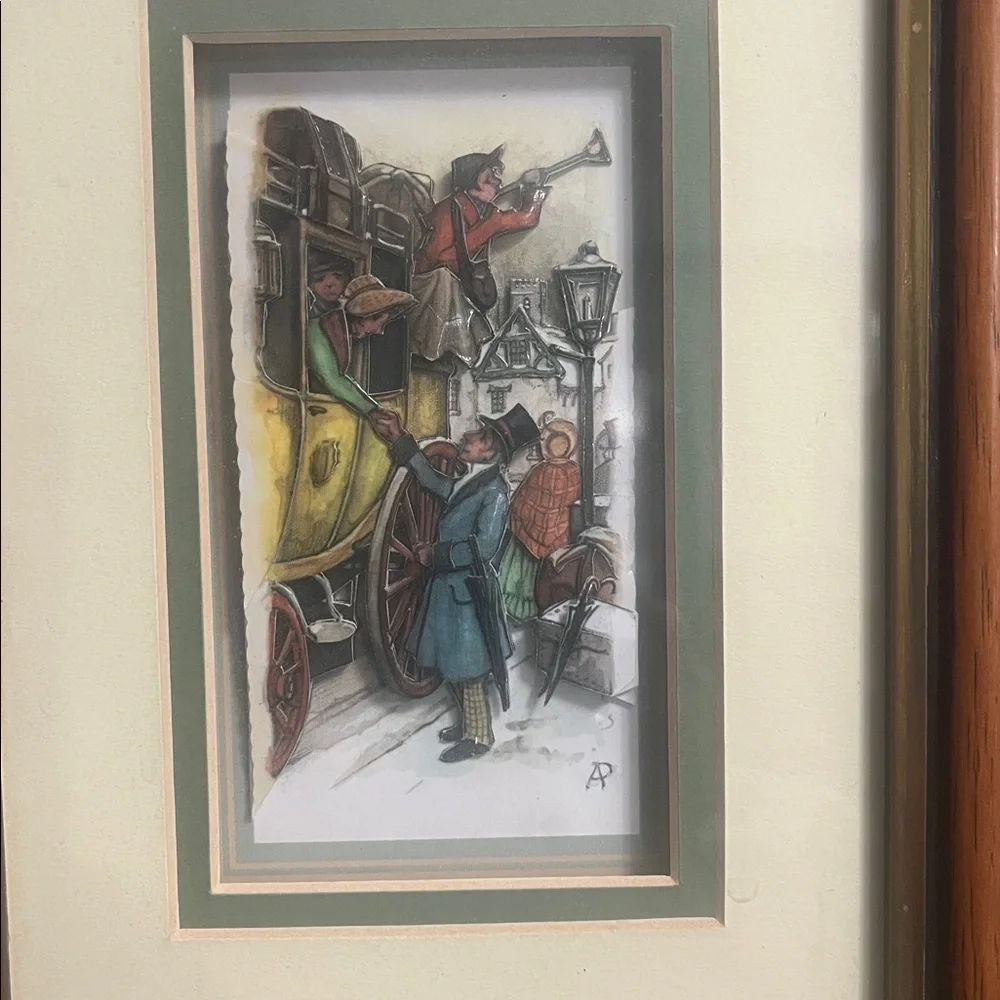 VINTAGE FRAMED ANTON PIECK Framed Vintage Dutch Art 3 D decoupage HOME DECOR
